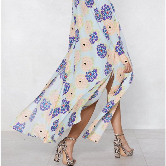 Nasty Gal Tops - NWT RARE Nasty Gal Flower of Love Gorgeous Floral Kimono Duster Kaftan Pink Boho